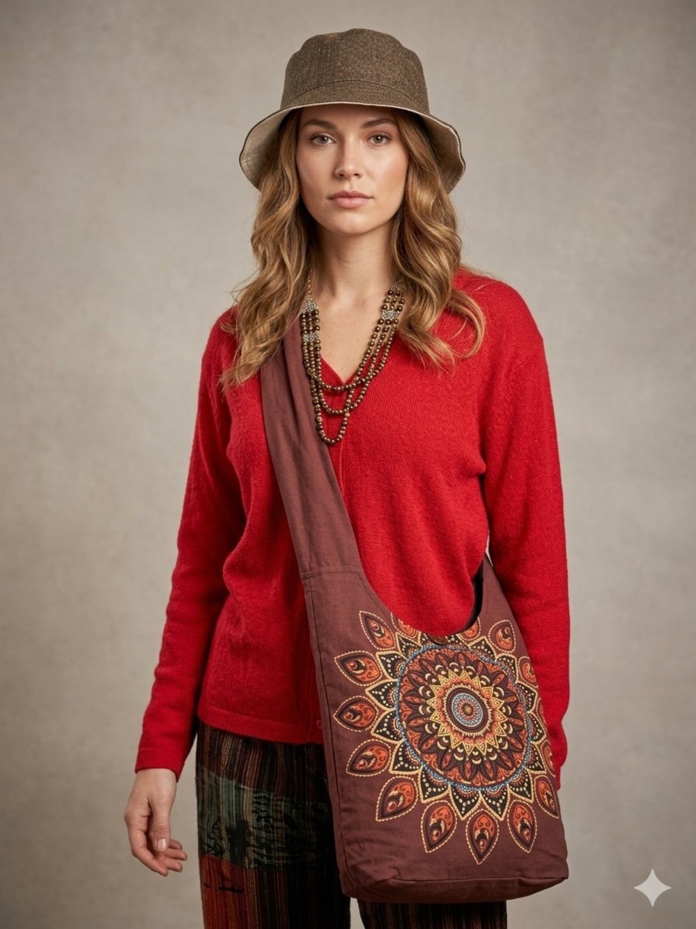 Authentic handmade cotton Jogi Bag from Nepal